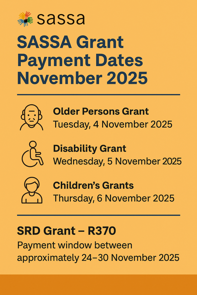 SASSA Grant Payments Coming in November 2025 - How much will you get in this month? Check Amount 3 SASSA Grant Payment Dates November 2025