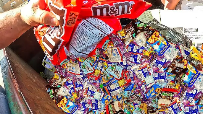 Piles of Unopened Candy