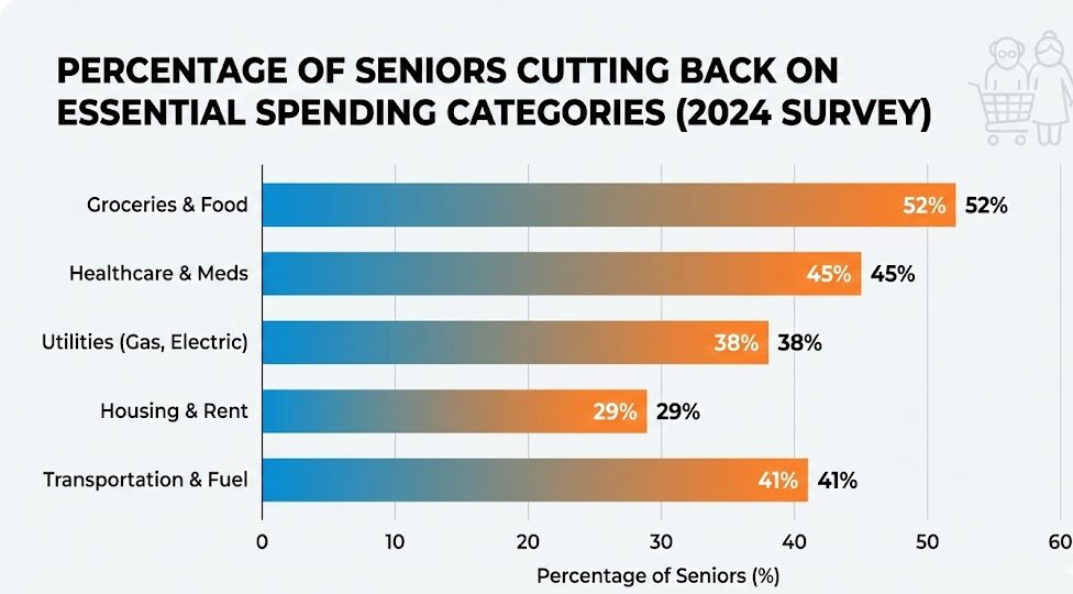 3 Smart Ways to Make Your 2026 Social Security Check Last Longer - Check Details 3 Percentage of seniors cutting back on essential spending categories