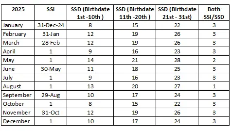 SSI Checks Arriving Sooner Than Expected – What Every Recipient Must Know Before December 31 Deadline 2 SSI Checks Table 2025